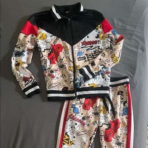 Mens small two piece jacket and pants